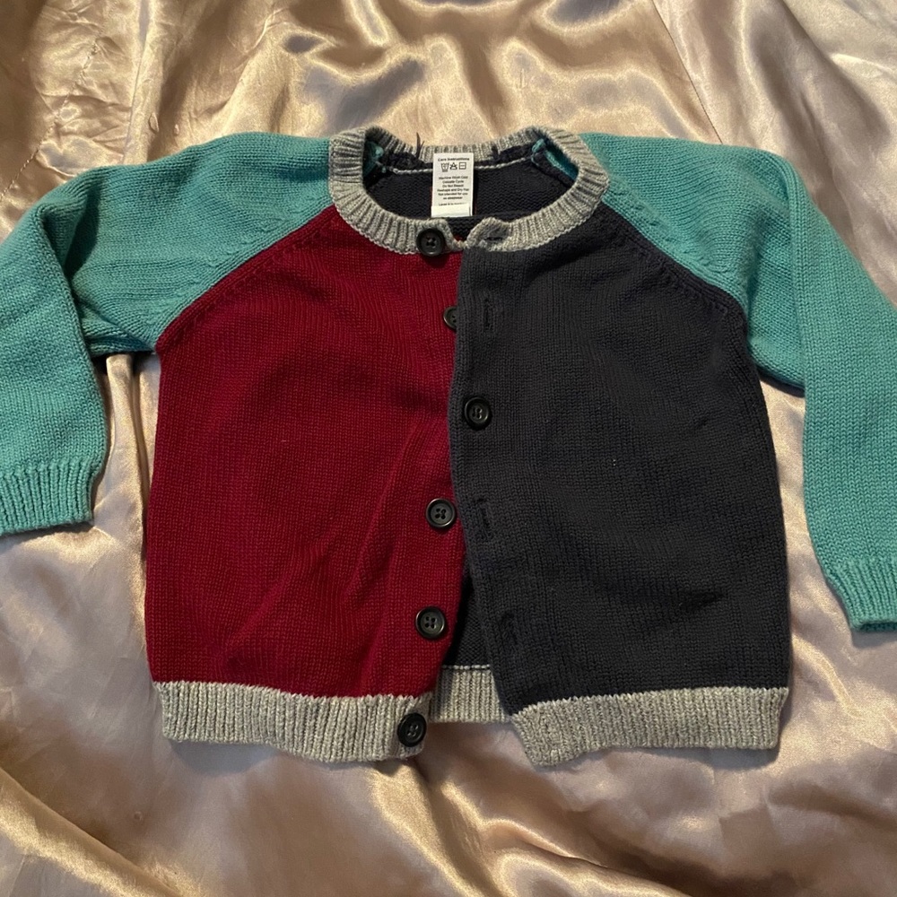 Color block cardigan